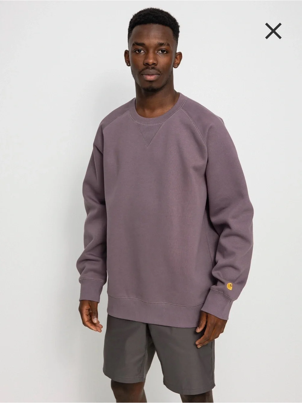 Carhartt WIP Men’s Chase Sweatshirt Pink misty thistle MEDIUM - Rare Color